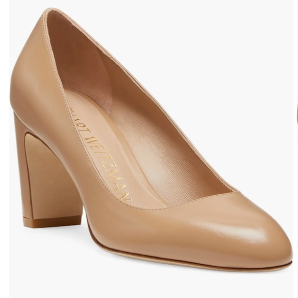 NIB $475 Stuart Weitzman Vida 75 Pump in ADOBE, Size 8 M!